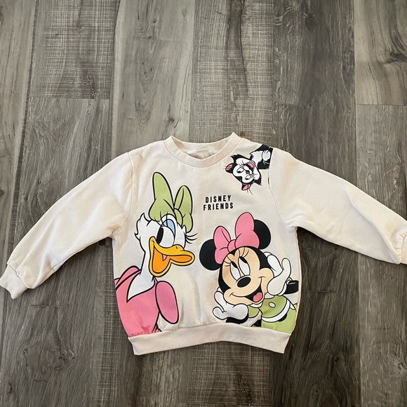 Disney Other - H&M Disney Friends Sweatshirt with Minnie and Daisy in Pink and Green